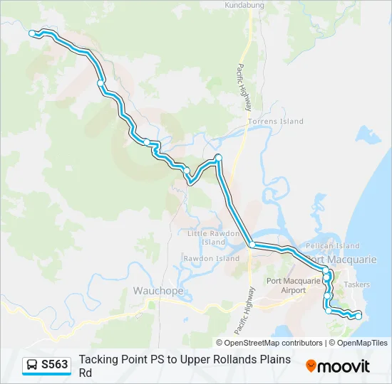 Mapa de S563 de autobús