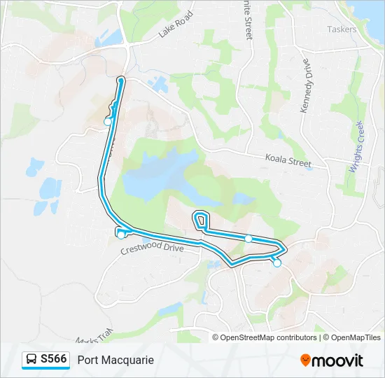 S566 Bus Line Map