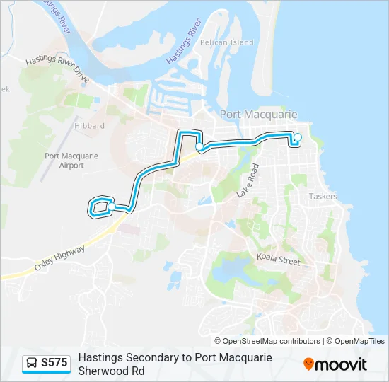 S575 Bus Line Map
