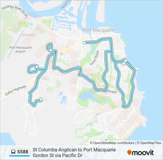 S588 Bus Line Map