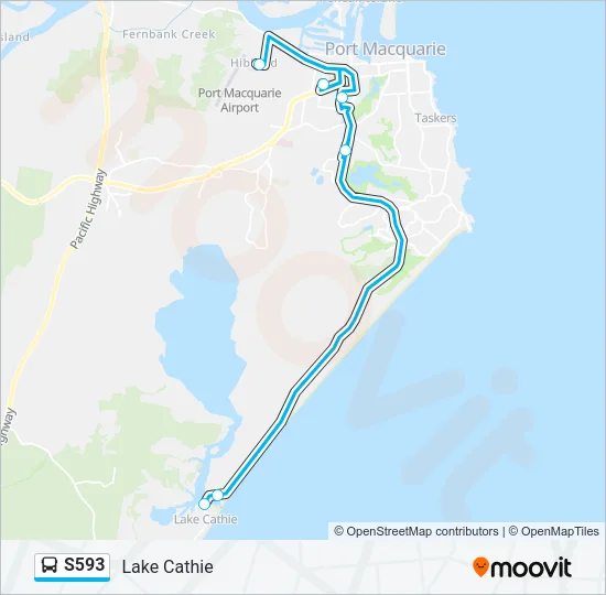 S593 Bus Line Map