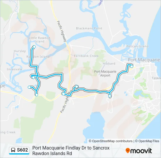 S602 Bus Line Map