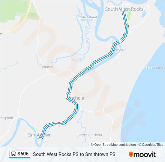 Mapa de S606 de autobús