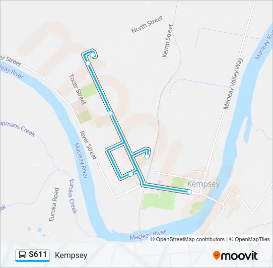 S611 Bus Line Map