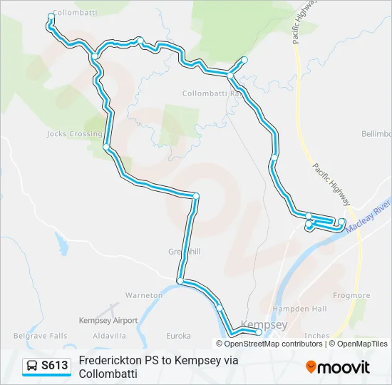 S613 Bus Line Map
