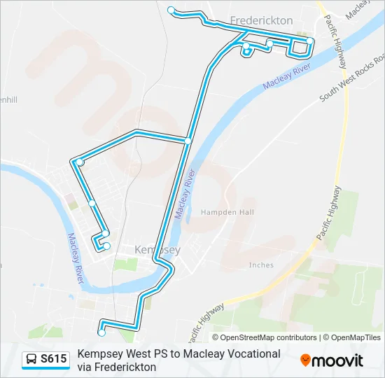 S615 Bus Line Map