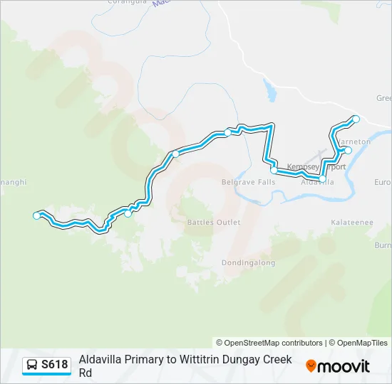 S618 Bus Line Map