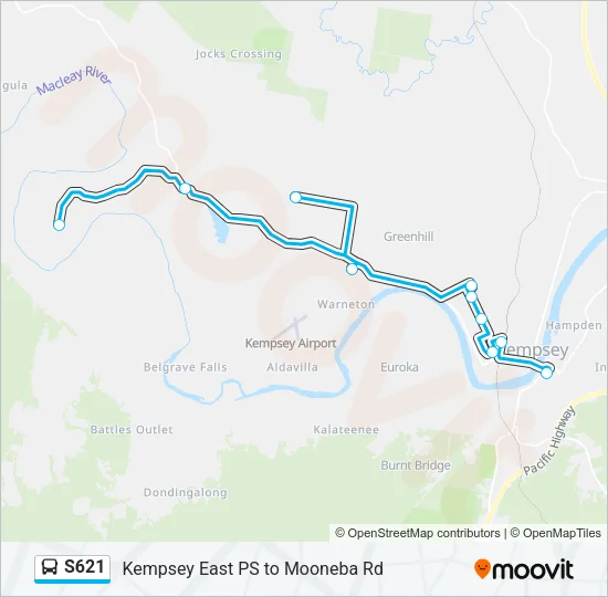 S621 Bus Line Map
