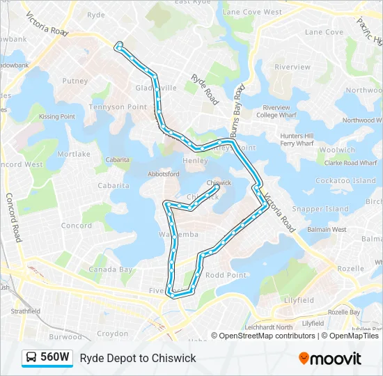 560W Bus Line Map