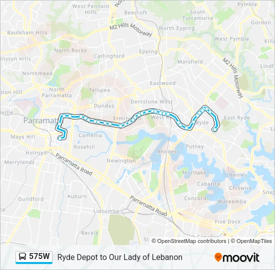 575W Bus Line Map