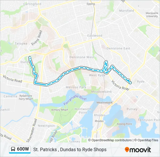 600W Bus Line Map