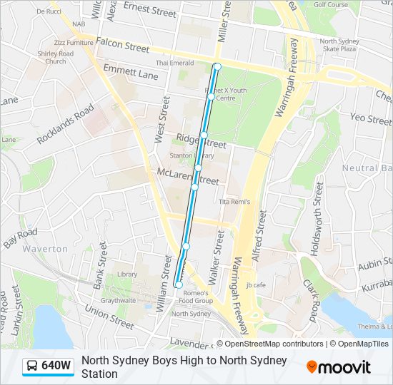 640W bus Line Map