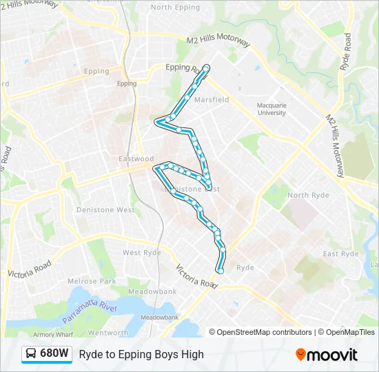 680W Bus Line Map