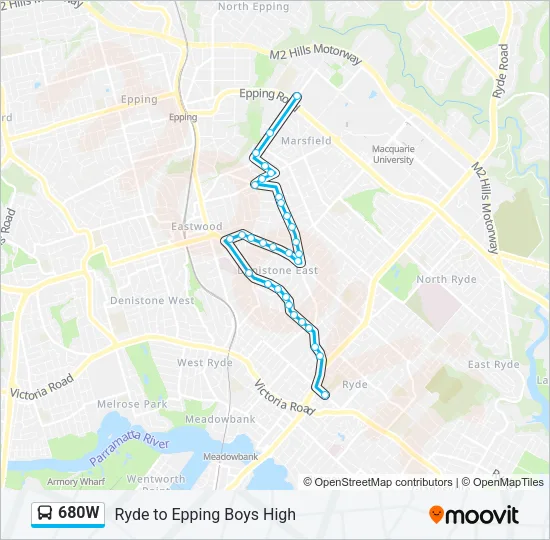 680W Bus Line Map