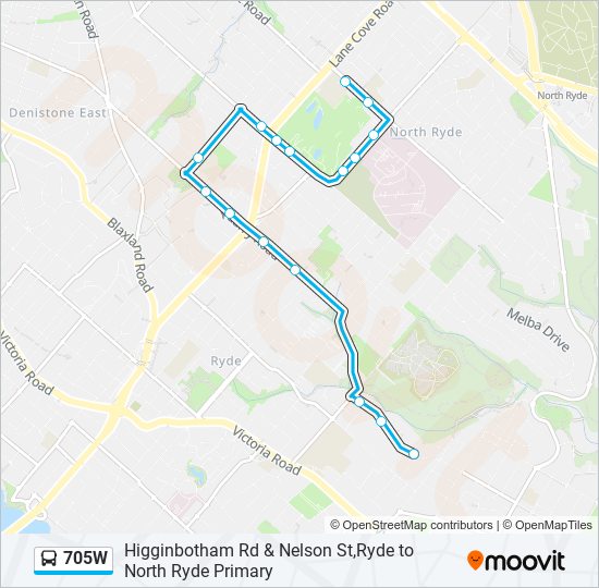 Mapa de 705W de autobús