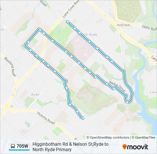 Mapa de 705W de autobús