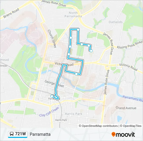 721W Bus Line Map