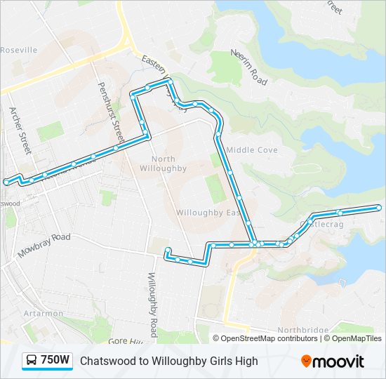 Mapa de 750W de autobús