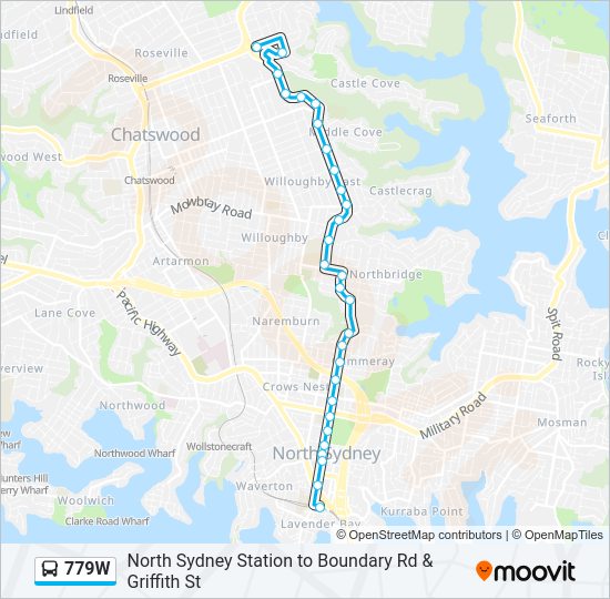 779W bus Line Map