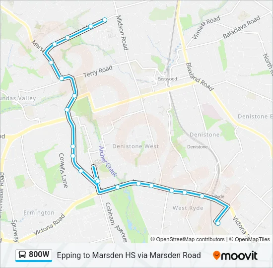 800W Bus Line Map