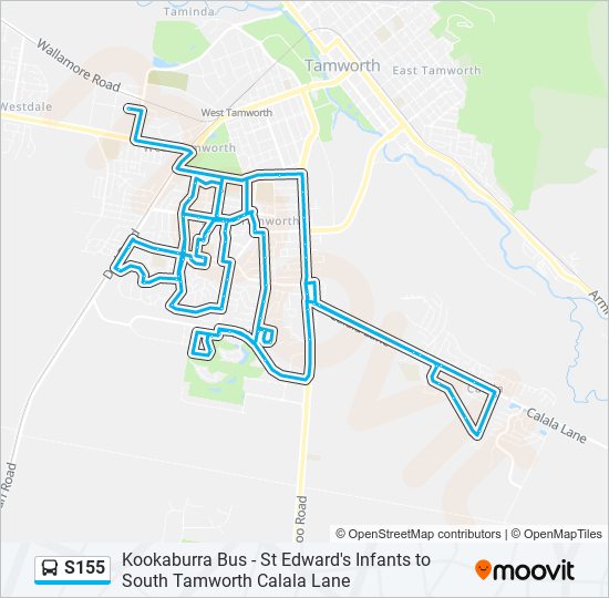 S155 bus Line Map