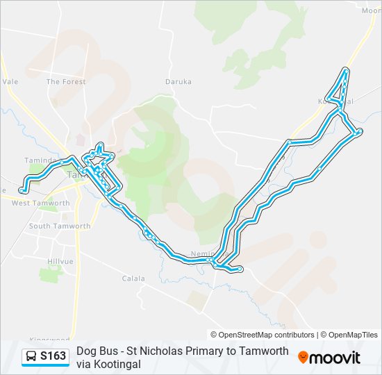 S163 bus Line Map