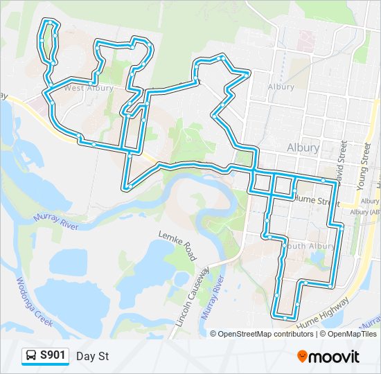 S901 bus Line Map