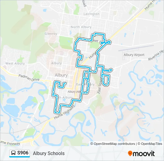 S906 Bus Line Map