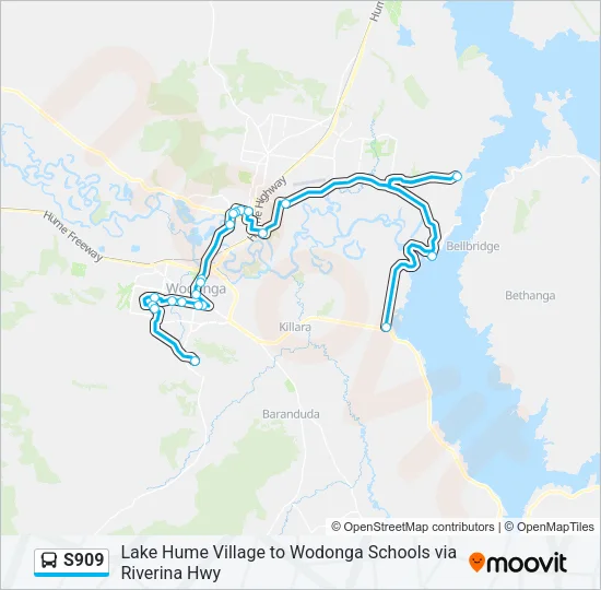 S909 Bus Line Map