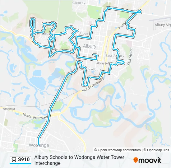 S910 Bus Line Map