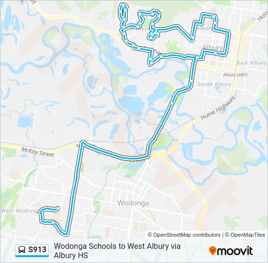 S913 Bus Line Map