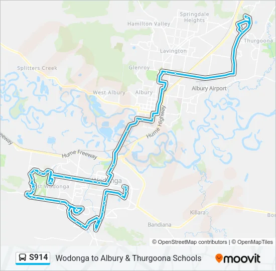 S914 Bus Line Map