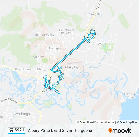 S921 Bus Line Map