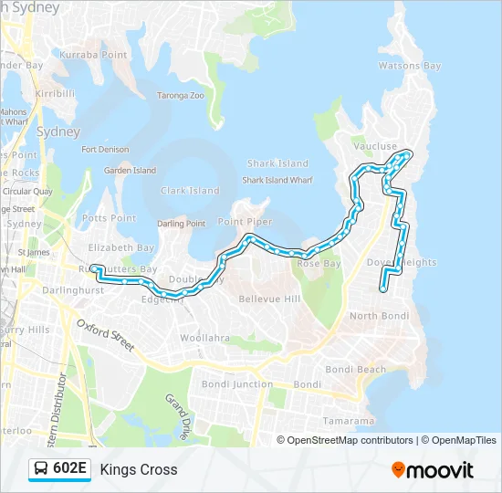 602E Bus Line Map