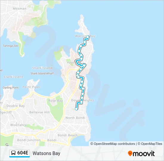 604E Bus Line Map