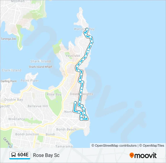 604E Bus Line Map