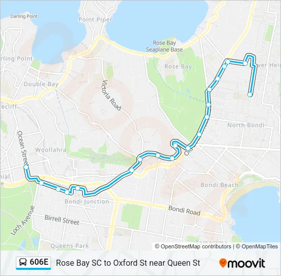 606E Bus Line Map