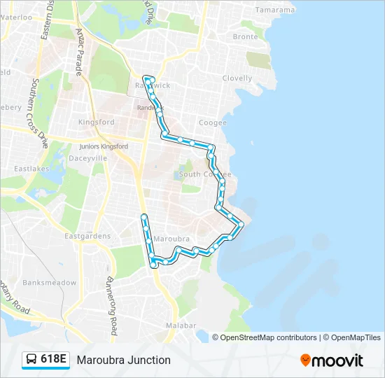 618E Bus Line Map