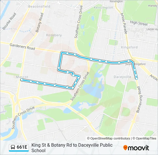 661E Bus Line Map
