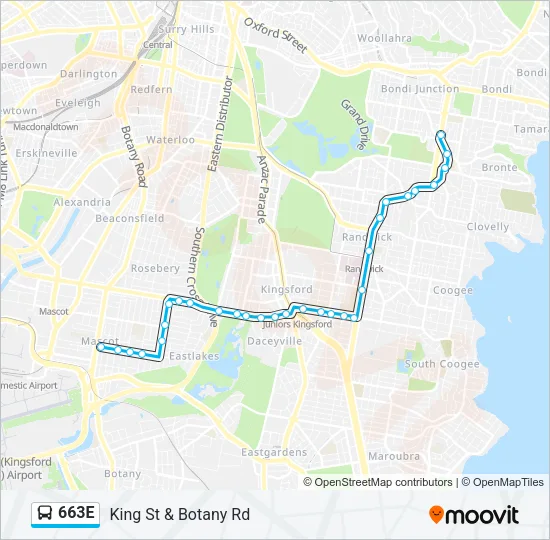 663E Bus Line Map