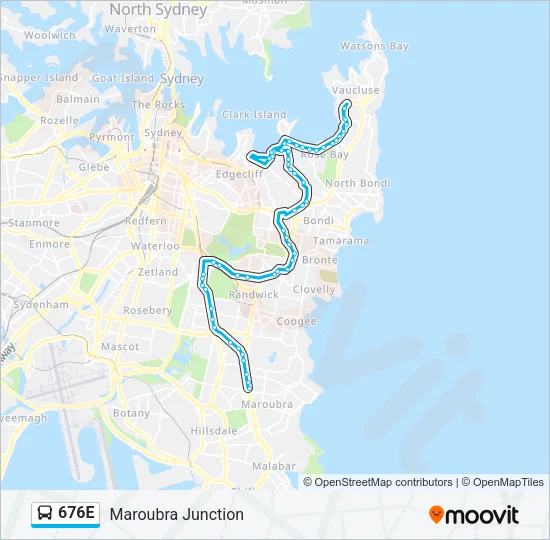 676E Bus Line Map