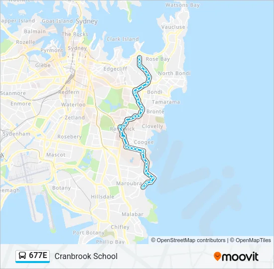 677E Bus Line Map
