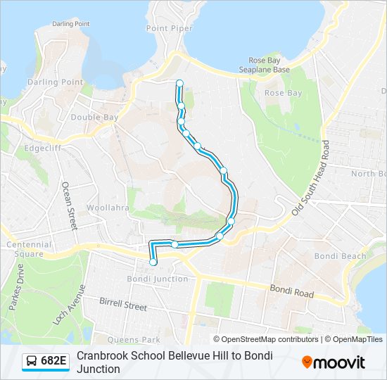 682E bus Line Map