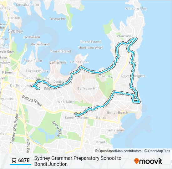 687E Bus Line Map