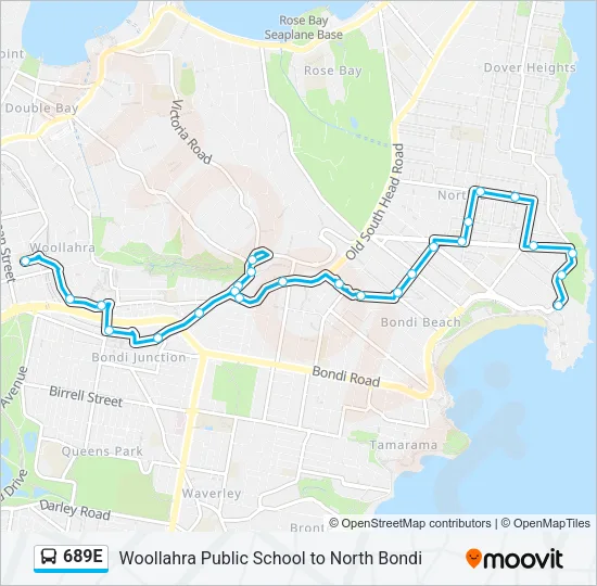 689E Bus Line Map