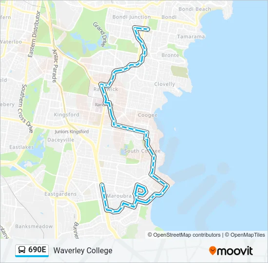 690E Bus Line Map