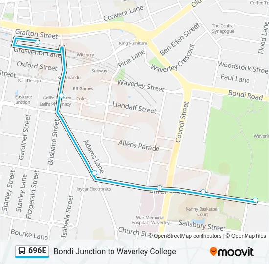 696E Bus Line Map