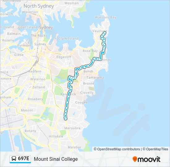 697E Bus Line Map