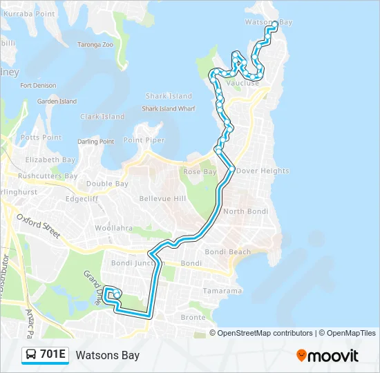 701E Bus Line Map