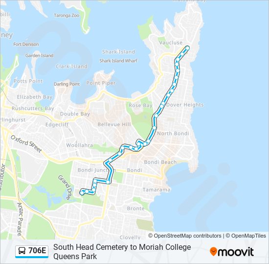 706E bus Line Map